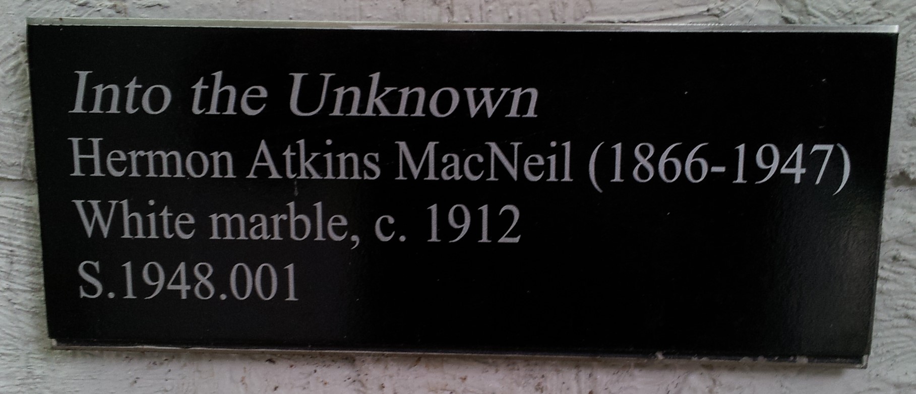 Into the Unknown by Herman Atkins MacNeil (plaque)