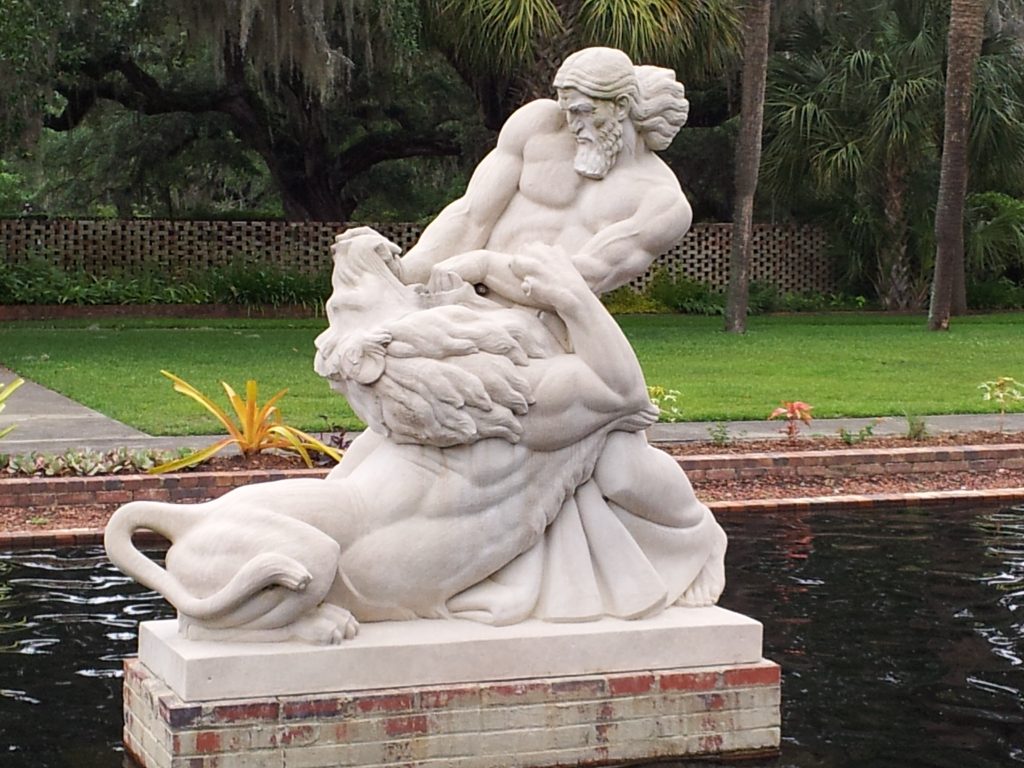 Samson and the Lion by Gleb W. Derujinsky (sculpture)