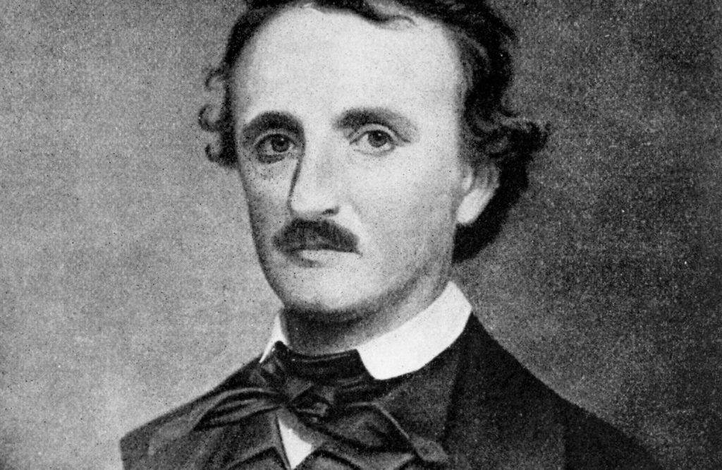 Portrait of Edgar Allen Poe in 1848 by Oscar Halling