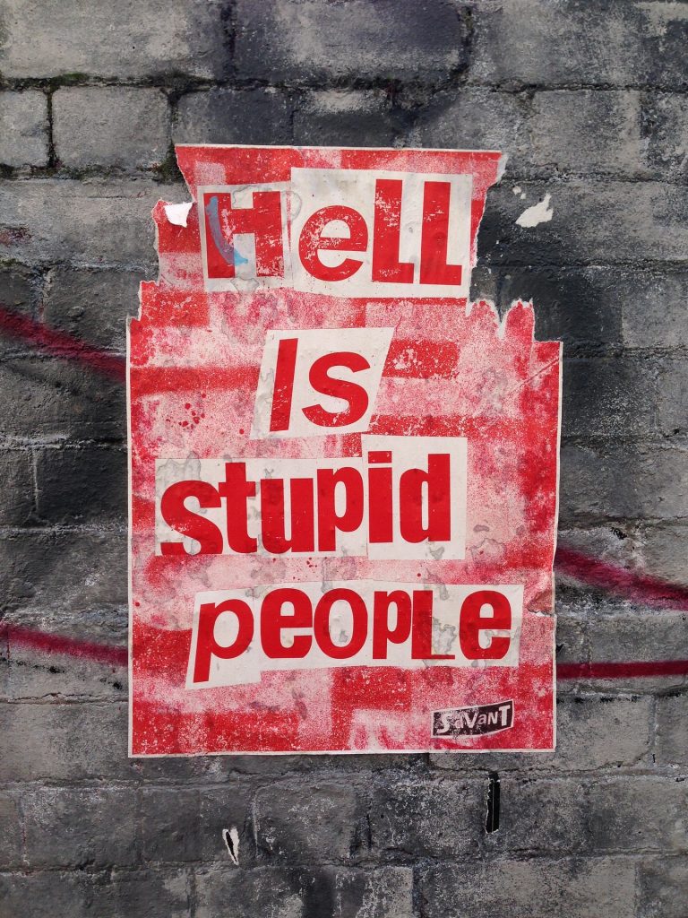 Hell is stupid people image