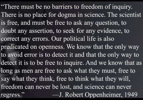 Quote image: Robert Oppenheimer, 1949